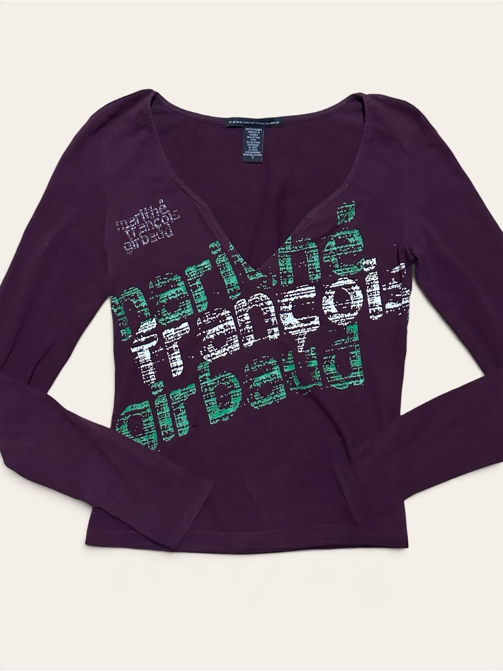 Marithe Francois Girbaud • Vintage Long Sleeve Logo Tee || Small